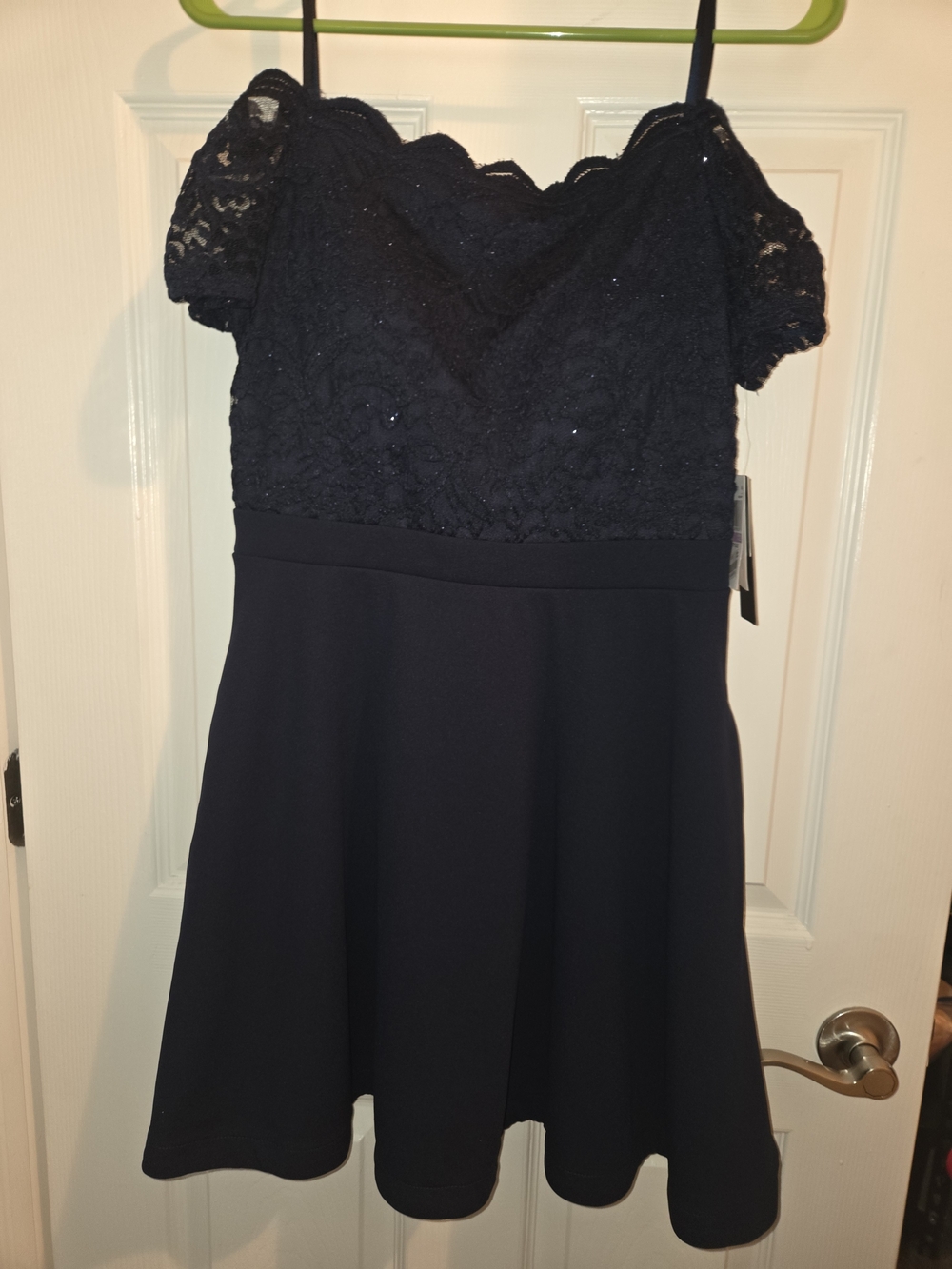 Girls Navy Lace Party Or HOCO Dress